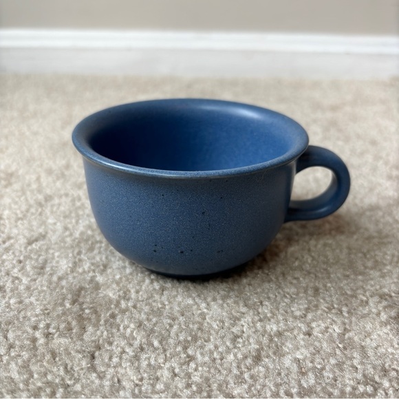 Dansk Vintage Mesa Sky Blue Set of 4 Small Ceramic Coffee or Tea Mugs KW Japan - Picture 4 of 11